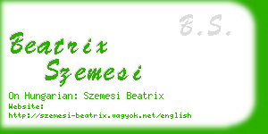 beatrix szemesi business card